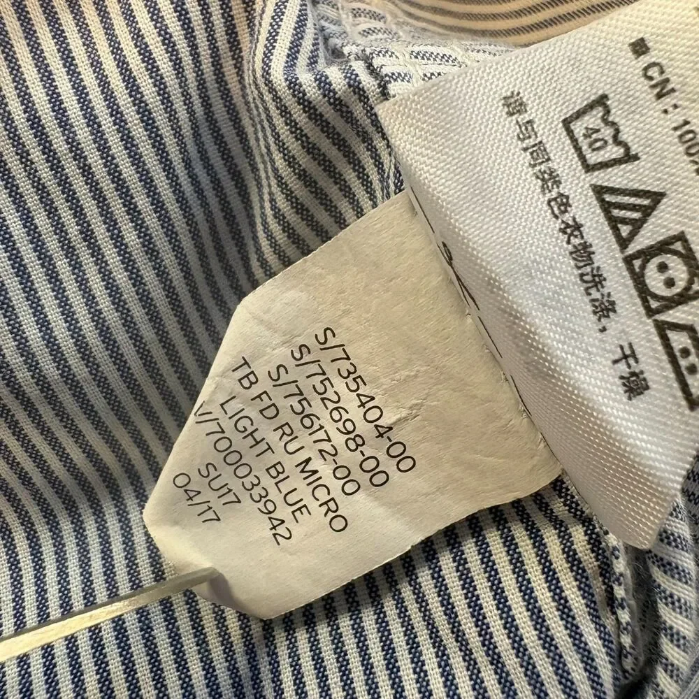 Baby Gap Toddler 5 yrs Boys Striped Panel Long Sleeve Roll-Tab Button-Down Shirt